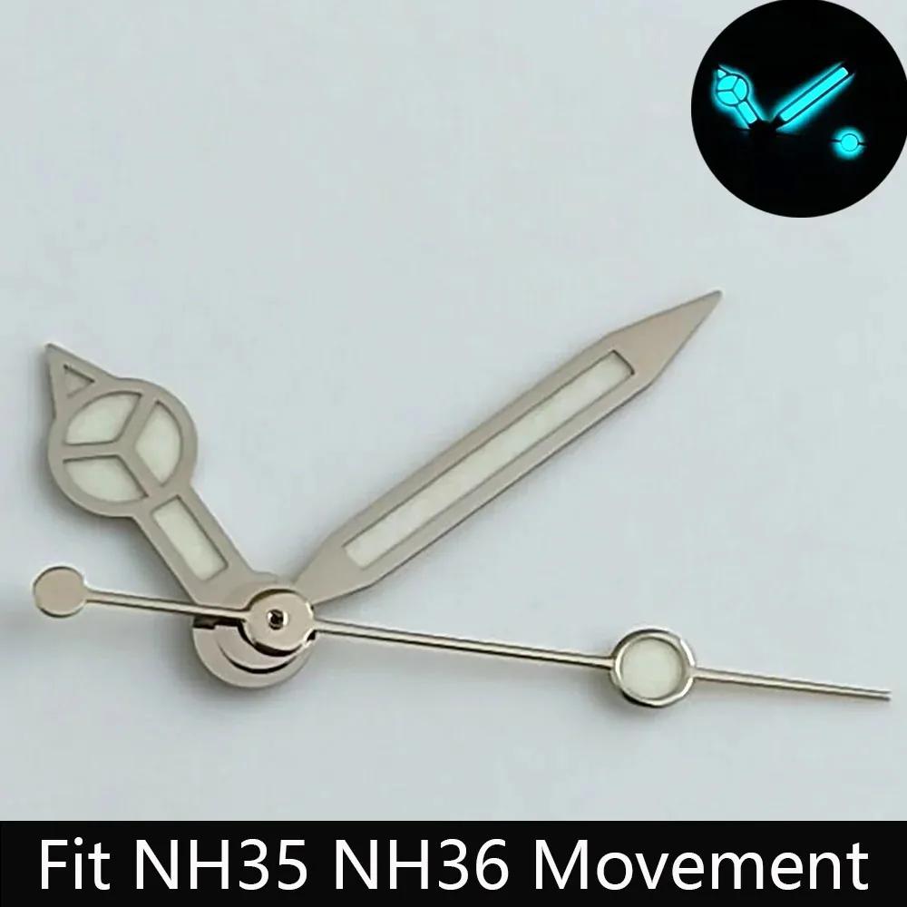 High quality watch hands blue-green/green luminous hands suitable for N H35 NH36/ETA 2836 2824/8205 8215 movements