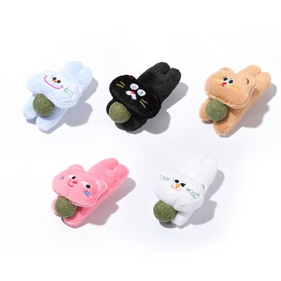 5Pcs Cat Catnip Ball Chew Toy Boredom Stress Relief Kitten Interactive Plush Doll Toy Indoor Pet Teething Cleaning Toy Pet Supplies