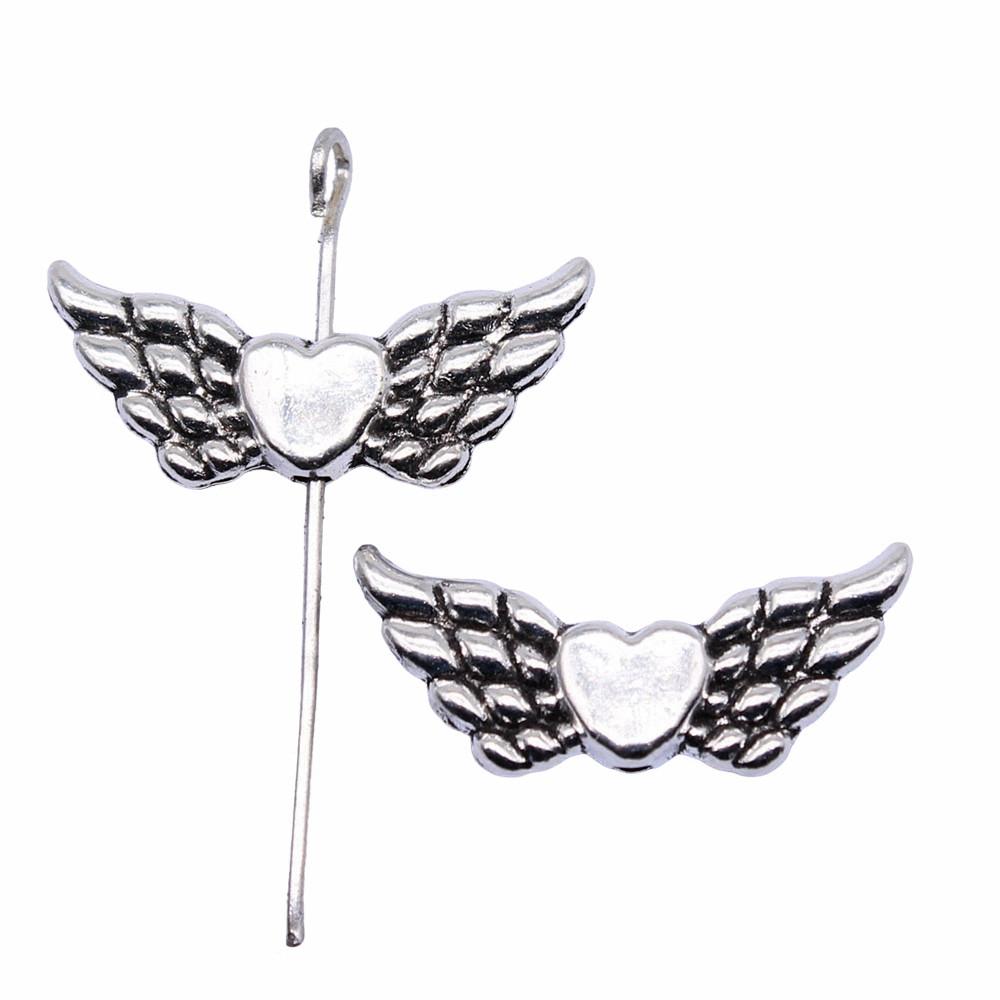 Angel Wing Beads Spacer Small Hole Butterfly Charms For Spiritual Jewelry