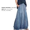 Lady Skirt Solid Color Elastic Waist Ripped Retro Loose Summer Skirt Daily Clothes