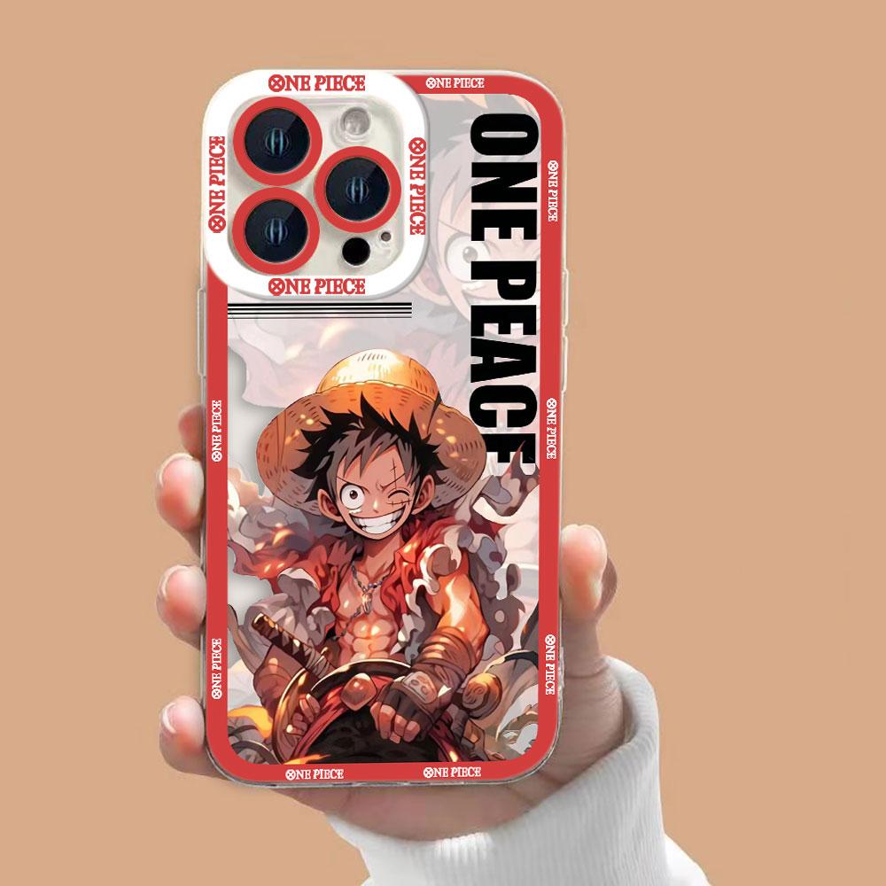 One P-Piece Gear 5 Luffy Clear Phone Case For Xiaomi 15 15T POCO X7 X6 X5 X4 X3 NFC GT F3 F5 M7 M4 M3 11 11T PRO LITE Case Cover