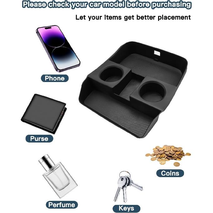 Ruiya (3PCS) 2026 Palisade Console Organizer For Hyundai Palisade 2026 Accessories Under & Double Layer Armrest Box Compatible With 2026 Hyundai