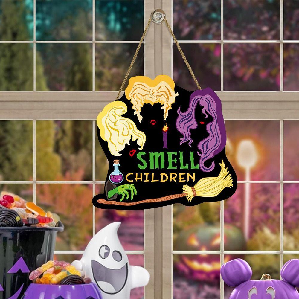 Funny Halloween Pumpkin Door Sign Creative Door Hanging Pendant Pumpkin Hanger Wreath  Atmosphere