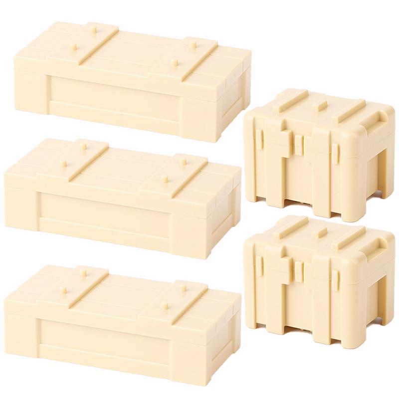 MOC WW2 Military Oil Barrel Weapons Box Building Block Set War Scene Accessories Bullet Motorcycle Sandbag Block Bricks Toys  Playsets