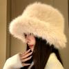 Imitation fur mink hat women's autumn and winter plush bucket hat Mongolian hat tide warm ear protector basin hat