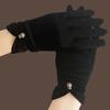 Satin Lolita JK Bridal Pearl Korean Driving Mittens Full Finger Gloves Women Wedding Gloves