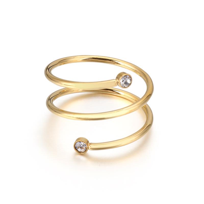 European and American Multi-Layer Stainless Steel Ring: Simple, Generous, Creative Design