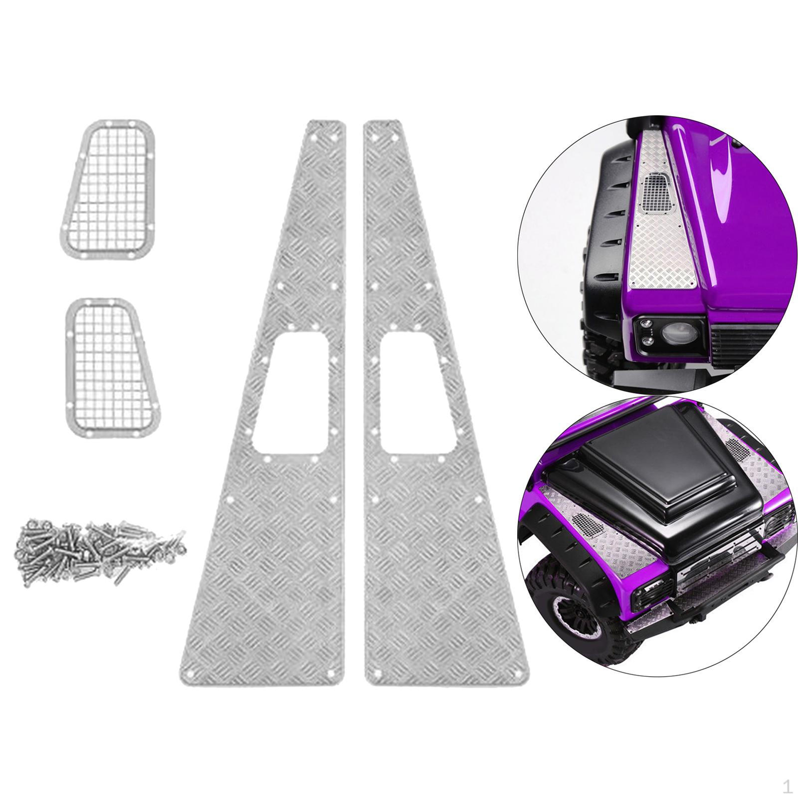 

Декоративна накладка проти ковзання Аксесуари з нержавіючої сталі Декоративна накладка на капот Комплект решіток повітрозабірника для срібний