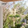 Decorative Succulents Holder for Balcony Ballet Dancer & Mermaid Hanging Planter, Resin Shell-Shaped Flower Pot with Metal Chains, Stylish Decor Patio