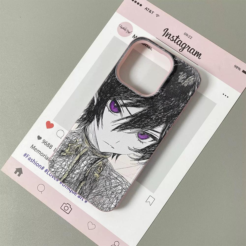 

Аніме Code Geass Чохол для телефону зі шкіряним візерунком під лічі Для iPhone 17 16e 16 15 14 13 12 11 Air Pro Max Plus X XR XSMax Ударостійкий iPhone 16 ProMax