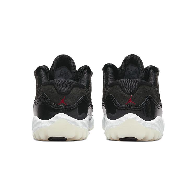 Air Jordan 11 Retro Low TD 72-10 Baby Sneakers Black White Sail 505836-001