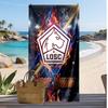 LOSC Lille Personalized Printed Beach Towel Soccer Logo Support Custom Name Text Absorbent Towel For Sport Travel Special Gift