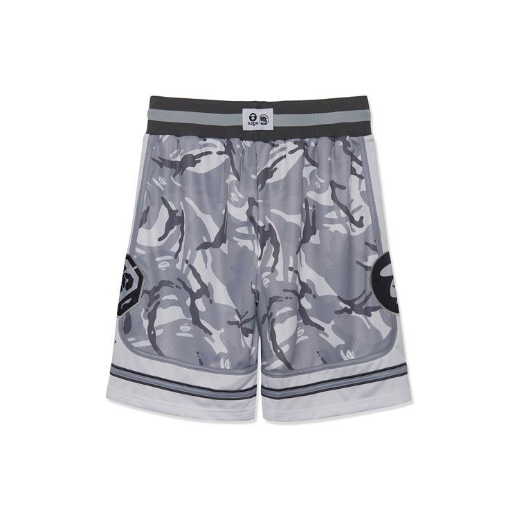 Li Ning Badfive Military Strategy Theme Printed Loose Basketball Casual Shorts Men shorts Gray AAPR361-2