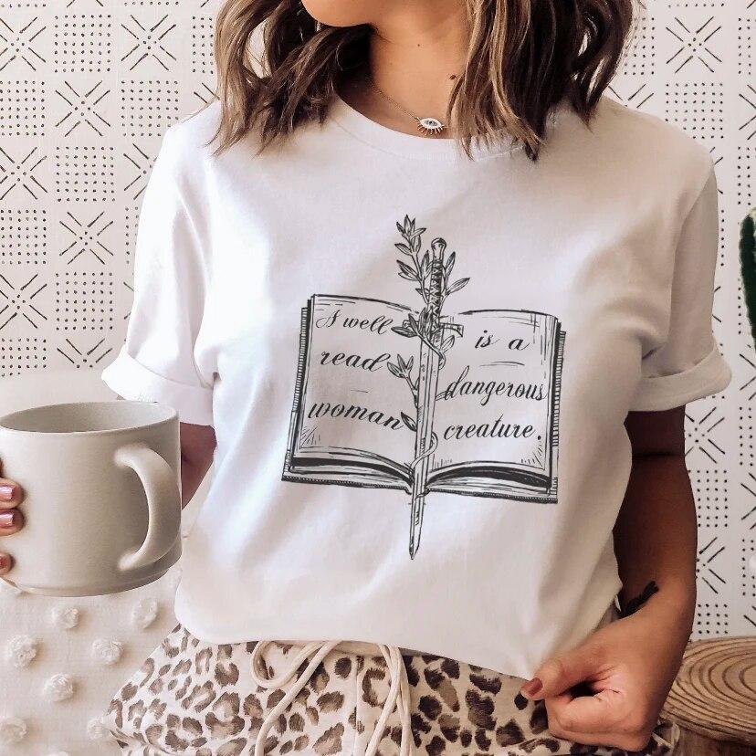 MAGIC FAIRY TALE Summer Woman T Shirt Cute Printing Design Oversized Short Sleeve Comfort Female Tee Gift White Girl Clothes