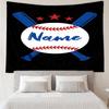 Custom Name Baseball Print Tapestry, Backdrop, Easy Setup, Ideal for Bedroom, Office & Living Room, with Aesthetic Wall Hanging Decor.