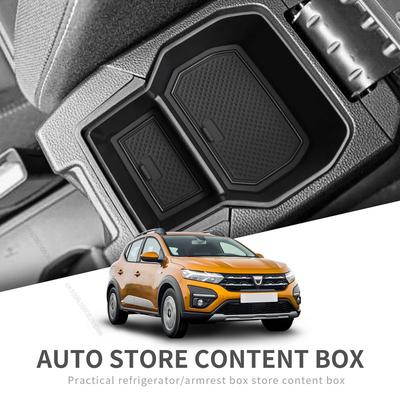 Center Console Armrest Storage Box For Dacia Sandero     2024 Car Tray Organizers Accessories Tidying