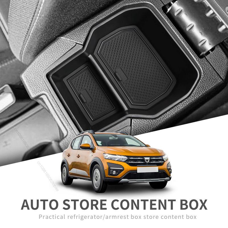 Center Console Armrest Storage Box For Dacia Sandero 2024 Car Tray Organizers Accessories Tidying