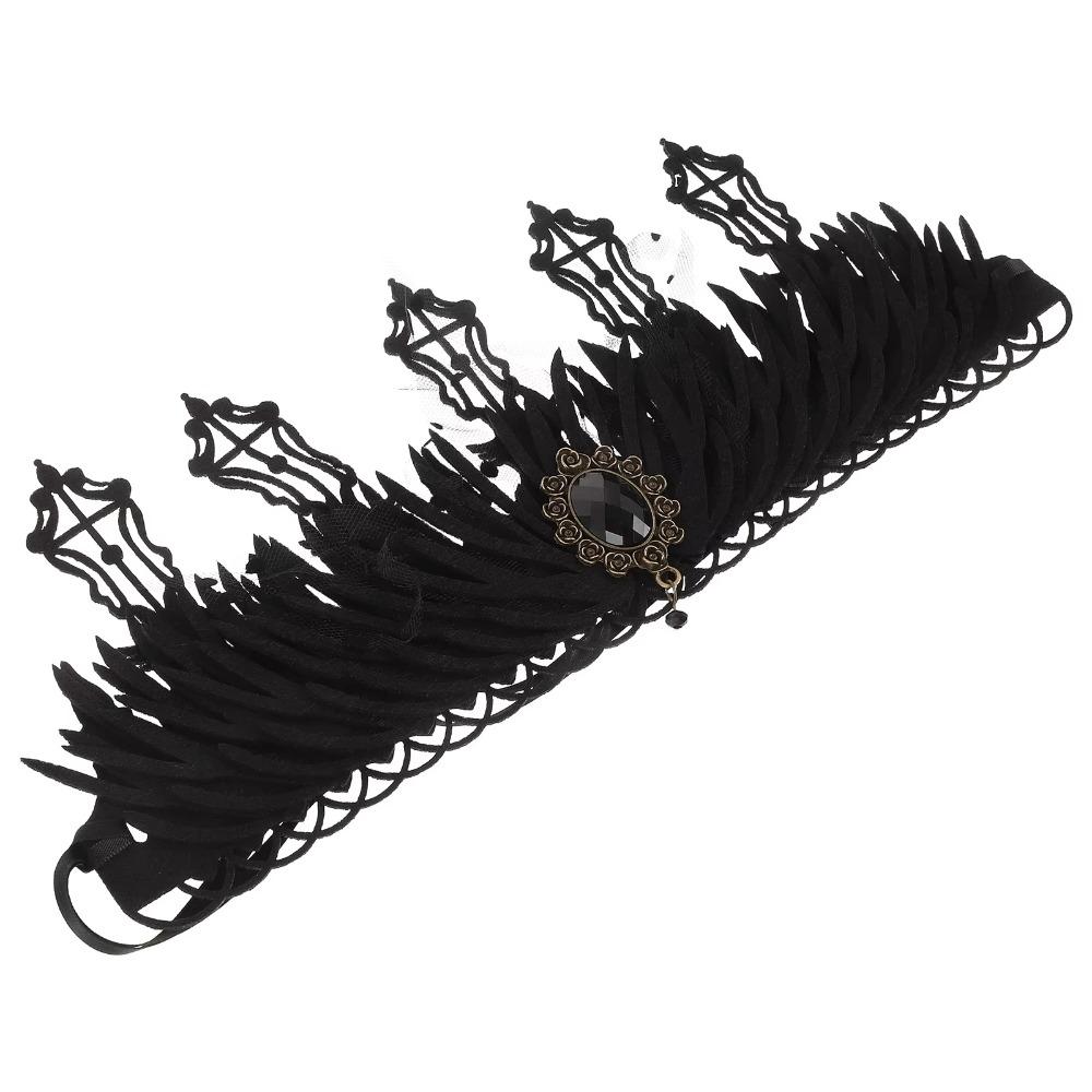 Witch Cosplay Red Rose Headband Party Costumes Halloween Headpiece Women Crown Tiara  Masquerade