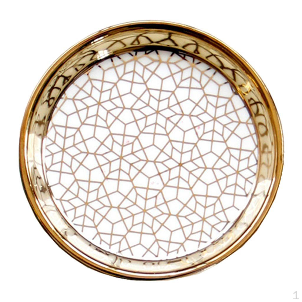 

Ceramic Dish Plate Delicate Jewelry Tray Kitchen Tableware Home Dining with for Necklace Style-03