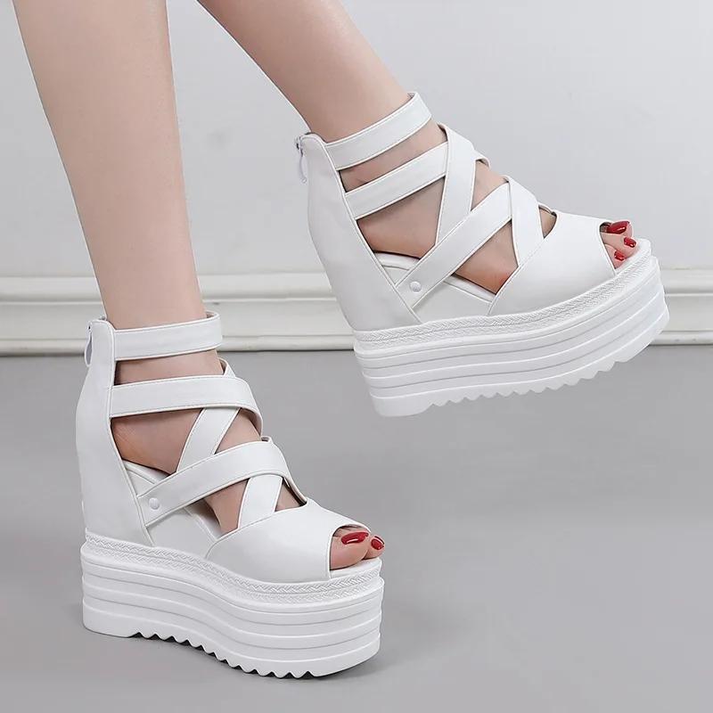 High Heeled Wedge Sandals 13CM Waterproof