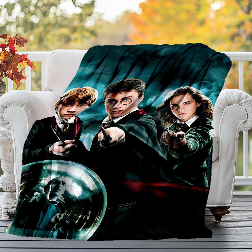 1pc Harry Potter Voldemort Hermione Granger Outdoor Flannel Throw Blanket All Season Soft Warmth,Home Decor 1031121