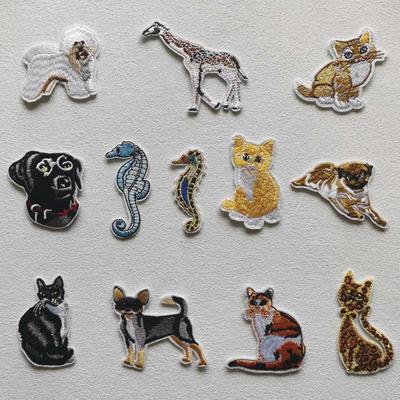 Toppe ricamate con animali sui vestiti, applique per bambini, ferro da stiro, toppe da cucito, artigianato, animali dei cartoni animati, termoadesivo