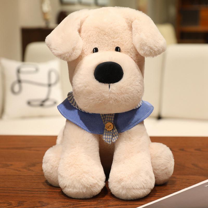 Labrador Puppy Plush Doll - Cute Sitting Pose Pillow for Girls