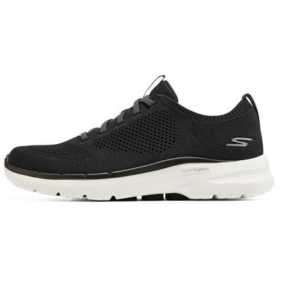 Go Walk 6 Stoff Sport Low Top Lifestyle Schuhe Herren Sneaker Schwarz Weiß 894139-BKW