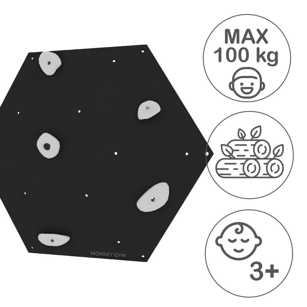 Climbing Wall Cube 1 Black - White Grips