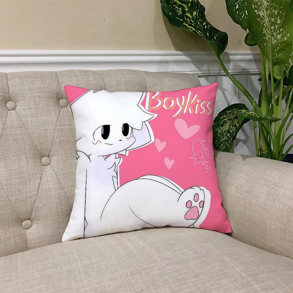 cushion cover Square K-kisser Sofa Car B-Boy Cushion Cover Cute Casual Skin-Friendly Comfortable Pillow Cover