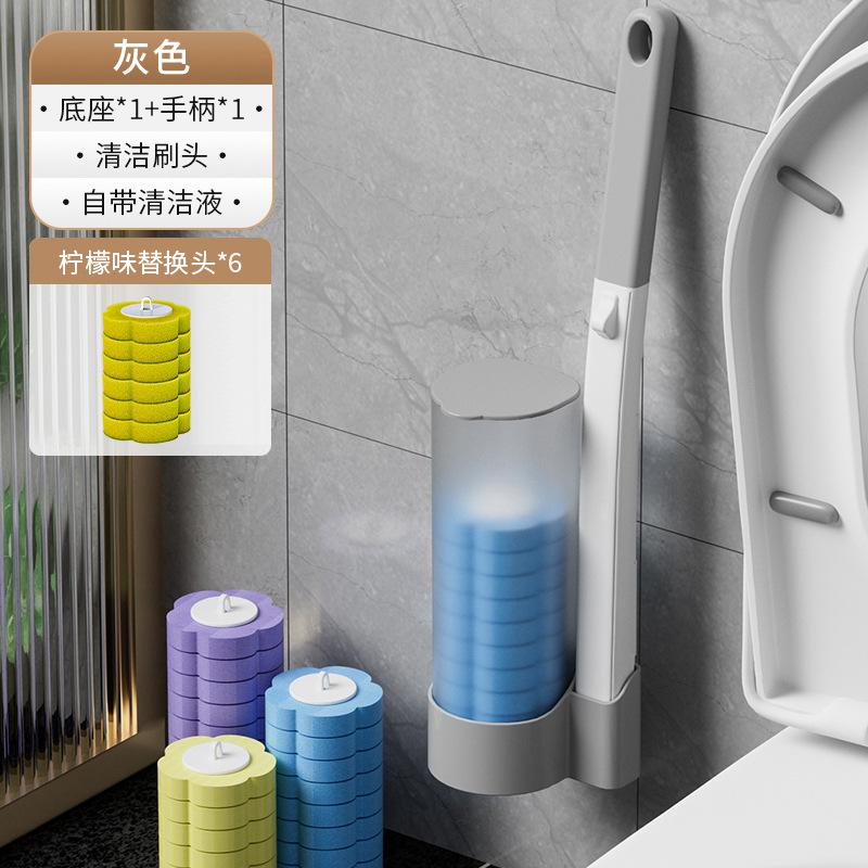 Disposable Toilet Brush, Sponge Replacement Head, Toilet Cleaning Brush Set, No Dead Ends, Decontamination, Household Disposable Toilet Brush