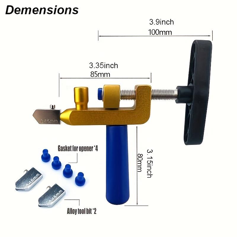 1set Diamond Roller Glass and Tile Cutter with Nozzles - Handheld Ceramic, Porcelain, and Construction Glass Cutting Tool