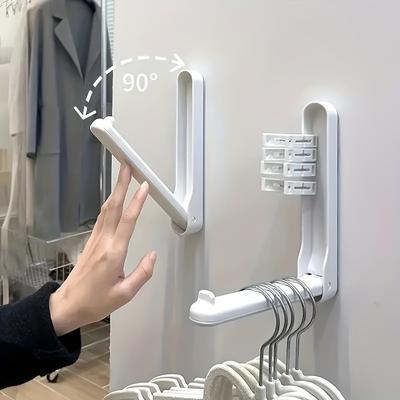Un Dispositivo de Percha para Ahorrar Espacio, Un Estante de Almacenamiento Colgante Plegable, Un Estante de Almacenamiento con Ganchos y Un Estante de Almacenamiento para Perchas