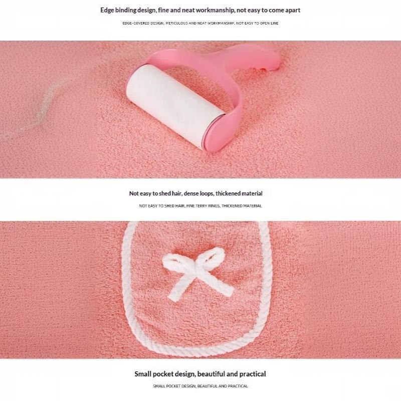 Soft Coral Fleece Wearable Bath Towel With Front Pocket Fast Water Absorption For Home Shower Spa Daily Use