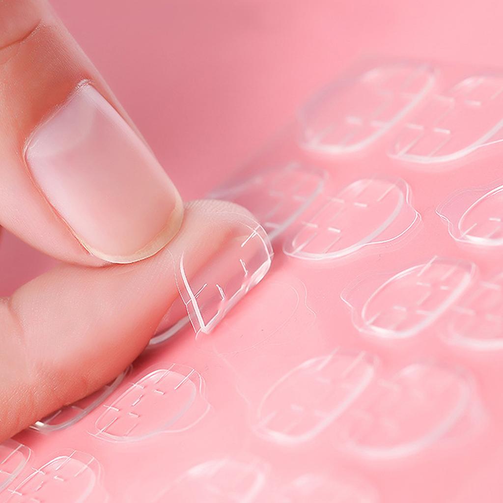 24PCS Nail Glue Sticker Resin Flexible Waterproof Breathable False Nail Tips for Women Girls