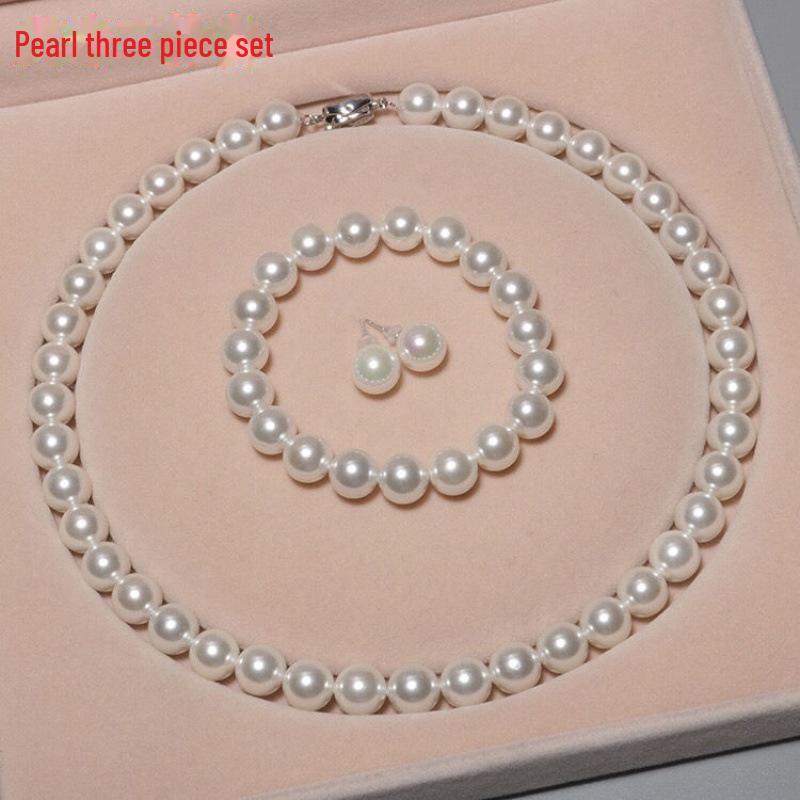 

Елегантне кругле намисто з перламутру в корейському стилі для жінок Necklace 6-7mm 50cm