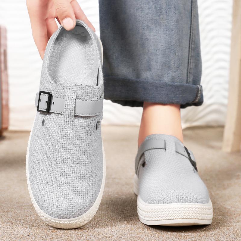 Men's Shoes New Spring Breathable Slippers Lightweight and Simple Casual Shoes Comfortable Half-support Soft-soled Versatile Single Shoes