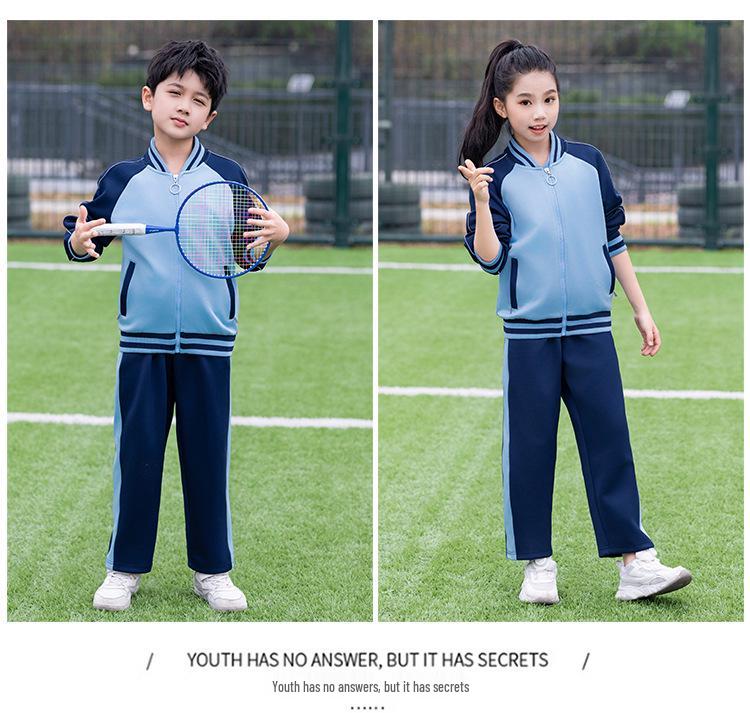 Spring & Autumn School Sportswear Set: Parent-Child, Long Sleeve & Pants for Elementary To High School Uniforms