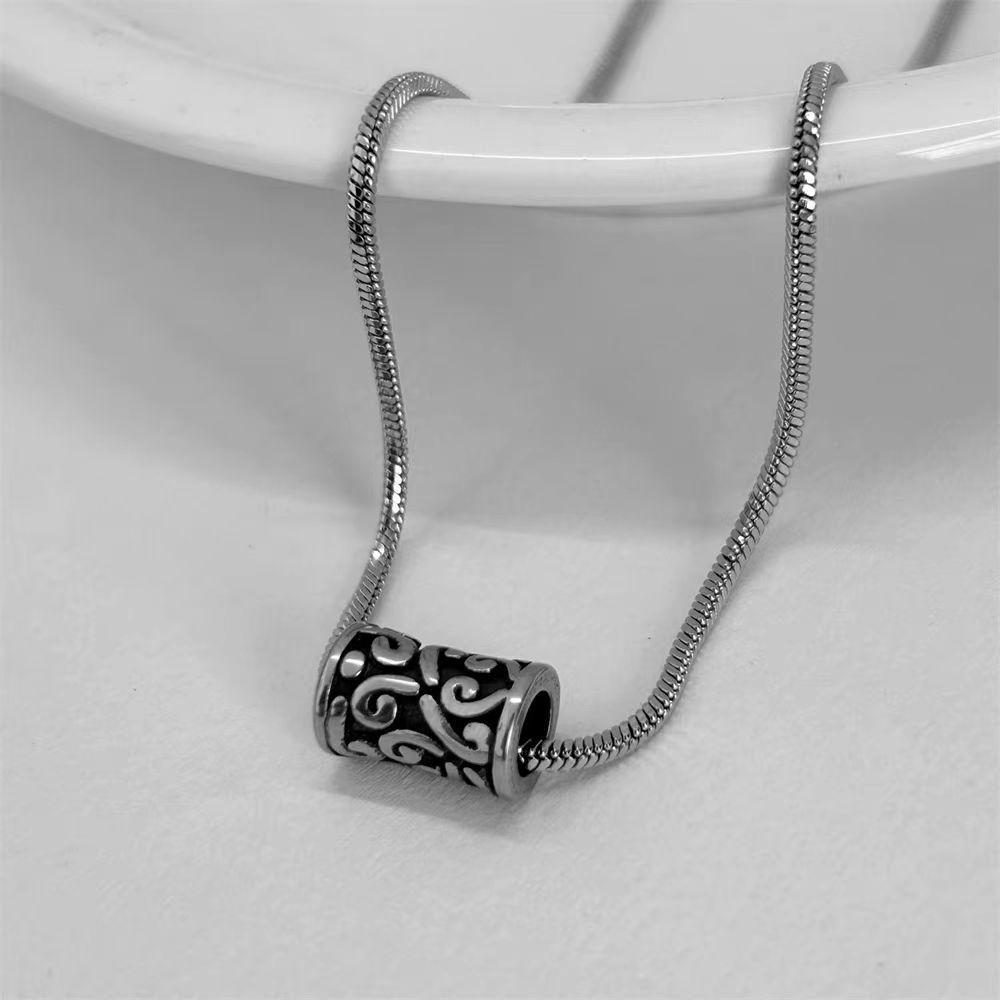 Men s Trendy Snake Bone Chain, Versatile, Simple, Small Waist Jewelry, Necklace, Pendant 60CM(Necklace Long)