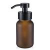 Hochwertige 250ML Mattes Bernsteinfarbenes Glasflasche Handseife Pumpe Umweltfreundlich Nachfüllbar Modernes Design Badezimmer Kundenspezifisches Logo