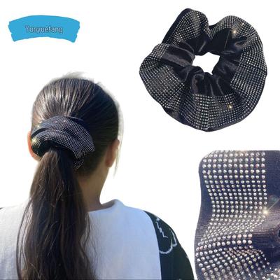 Luxury Diamond Velvet Scrunchie: Eco-Friendly Elastic Hair Accessory