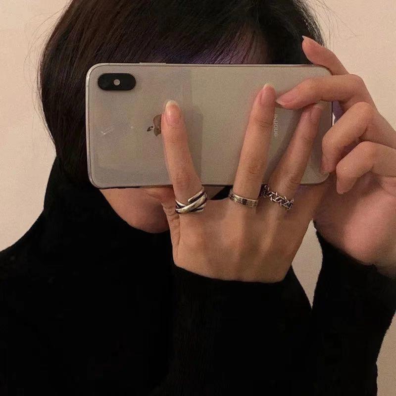 Retro Simple Open Ring For Woman Stylish Adjustable Roman Numeral Finger Ring Jewelry Gifts