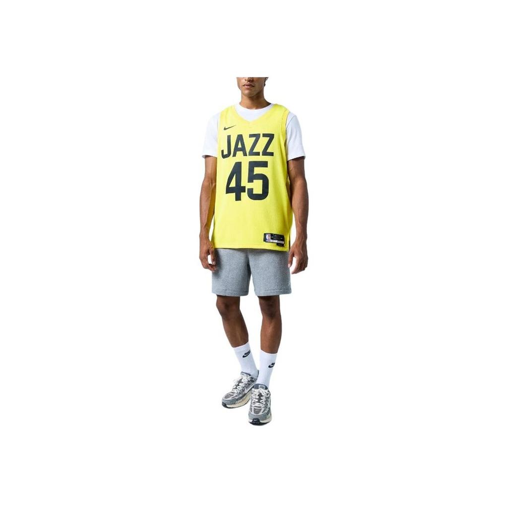 Nike NBA Team Logo Print Jersey Tank Fan Edition 22-23 Season Mitchell No. 45 Unisex Tops Yellow DN2024-729