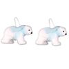 2Pcs 3D White Bear Ornaments Cute Simulated Polar Bear Funny Christmas Bear Pendant  Outdoor