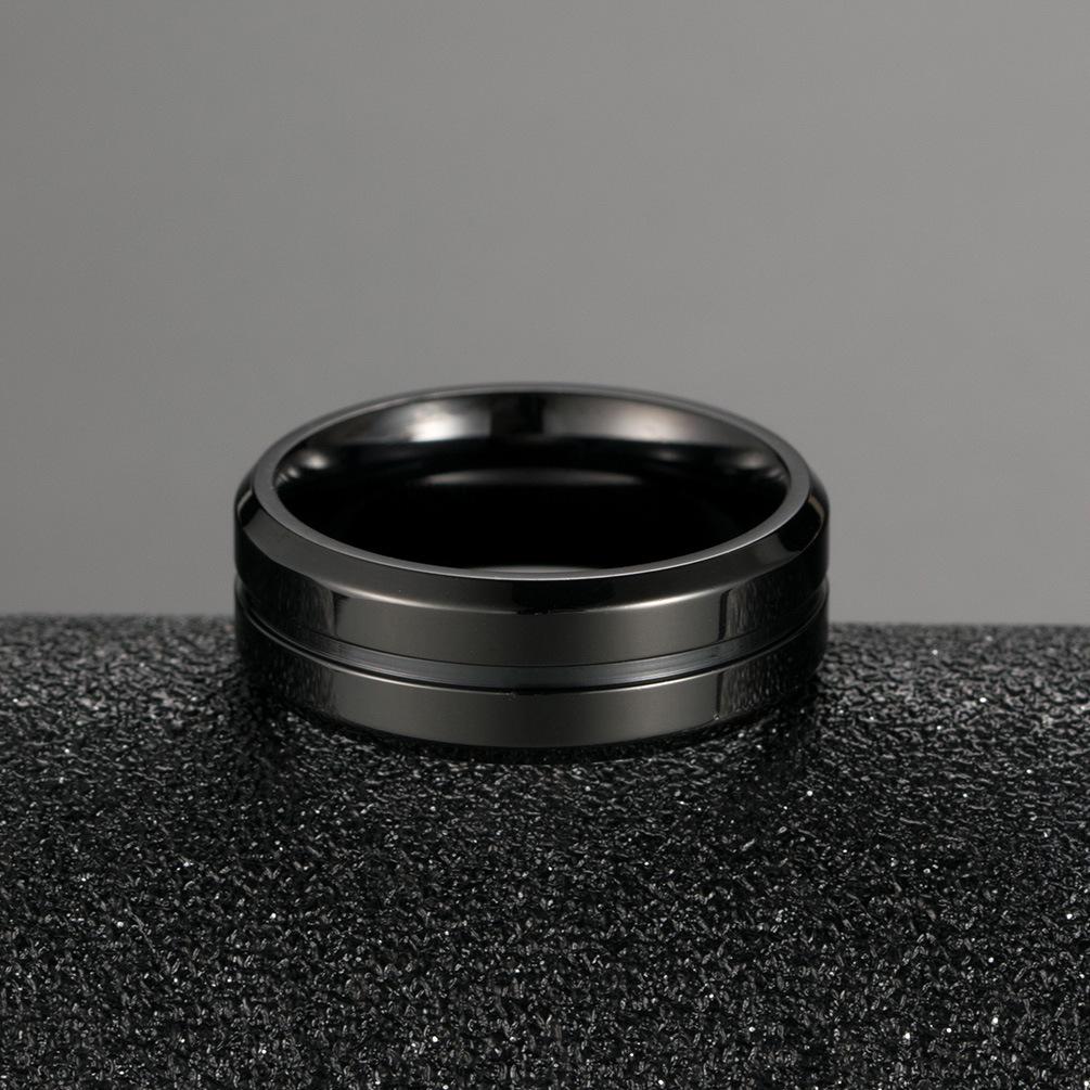 Minimalist Titanium Steel Ring for Men – Fashion Stainless Steel Band, European Street Style Jewelry