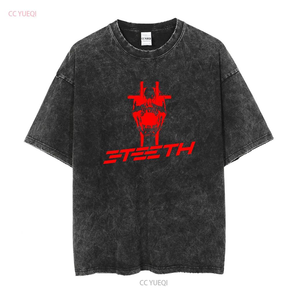 NEW ARRIVAL 3 TEETH AMERICAN METAL BAND T SHIRT long or short sleeves vintage Washed Versatile Slightly homme designer clothes