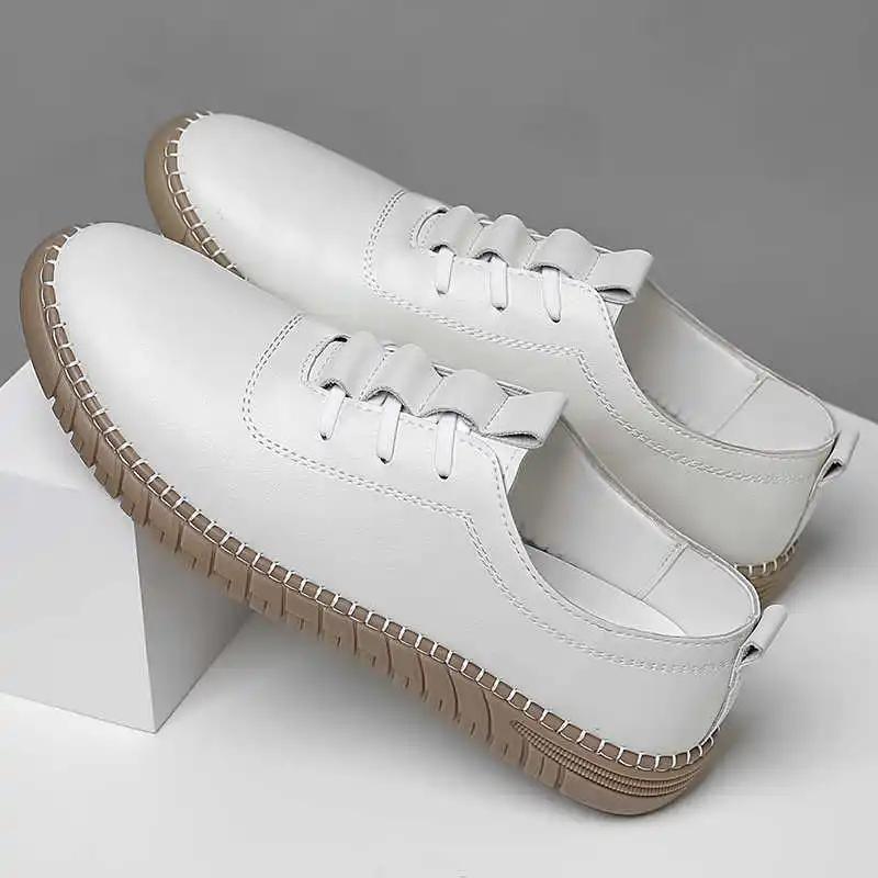 Fashion Thick Heel Autumn-spring Wide Shoes Vulcanize Branded Sneakers For Man Luxury Men's Loafers Sport Shoess Vzuttya Loafersy
