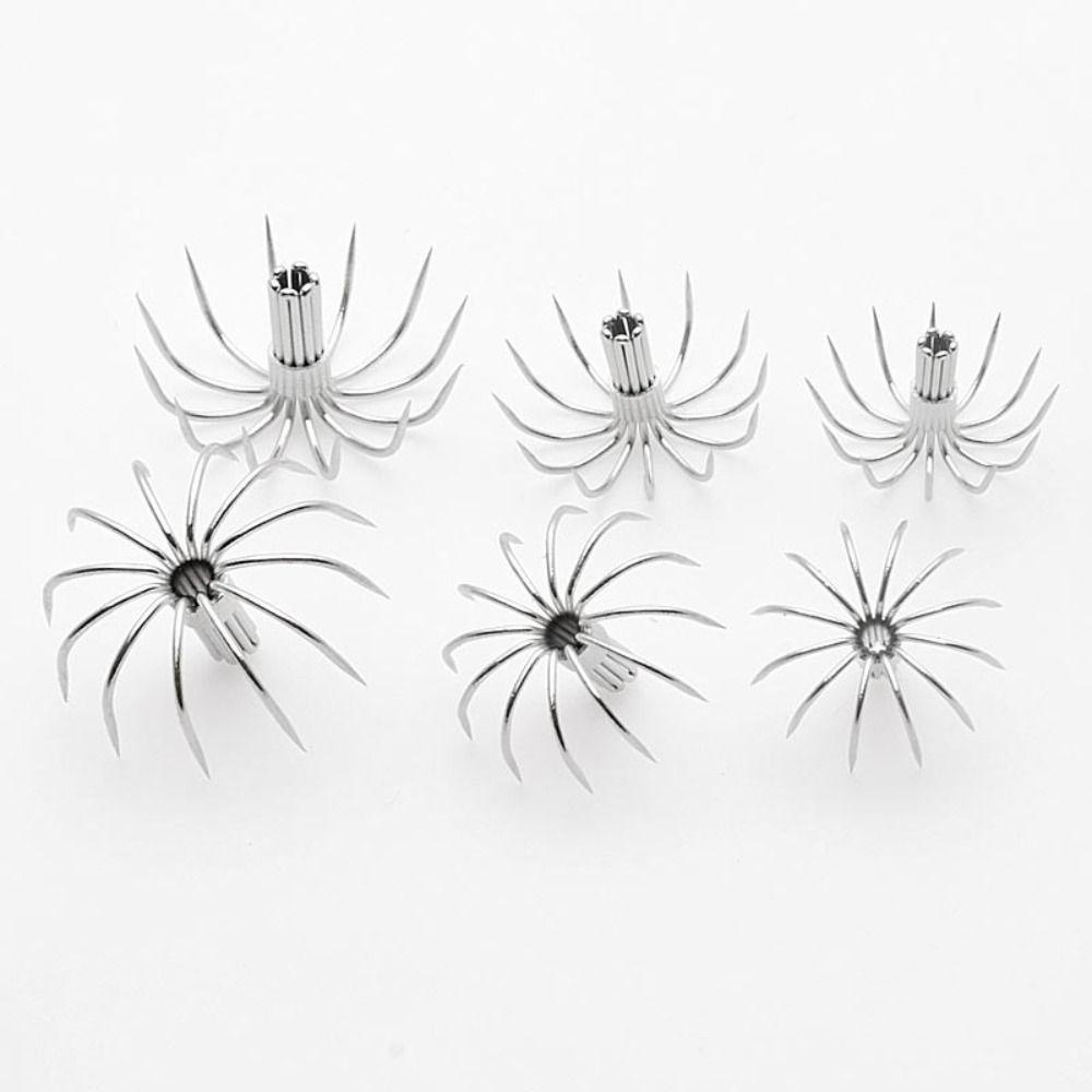 10PCS Stainless Steel Umbrella Hook Silver Fishing Tackle Jigs  Fishing Accessories