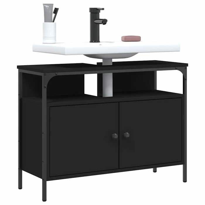VidaXL Bathroom Vanity Cabinet, Under-Sink Cupboard with Door, Storage Unit, Toilet Organizer 842441