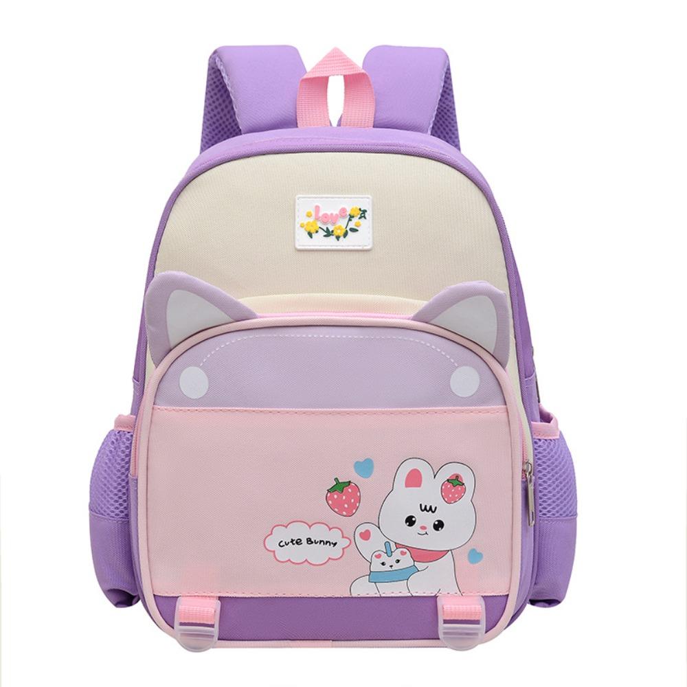 

12inch Cute Nylon Backpack Large Capacity Multi-Pocket Student School Backpacks Cartoon Mochilas Pre-School Nursery Bag Travel фіолетовий